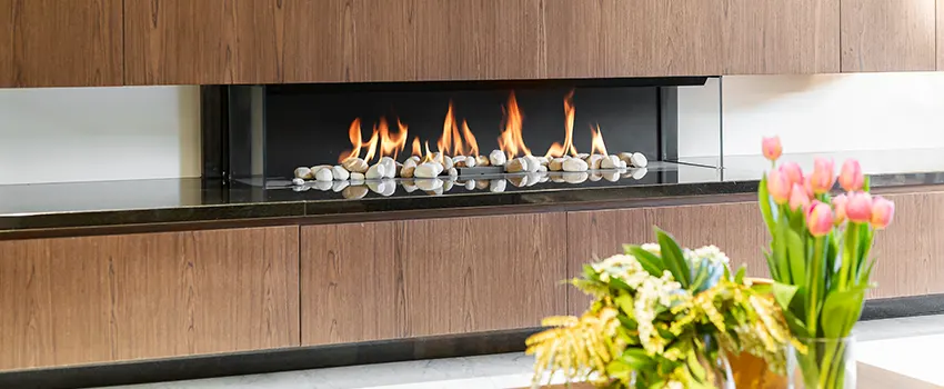 Double-height Fireplace Design Refurbishment in Cornelius, North Carolina